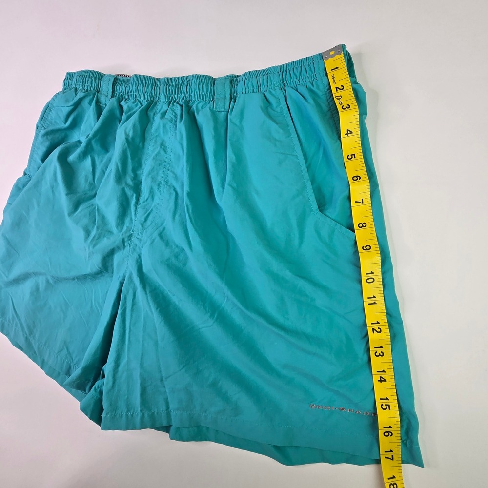 Columbia PFG Backcast Mens Performance Fishing Shorts Teal Blue Omni-Shade Large - Picture 5 of 12